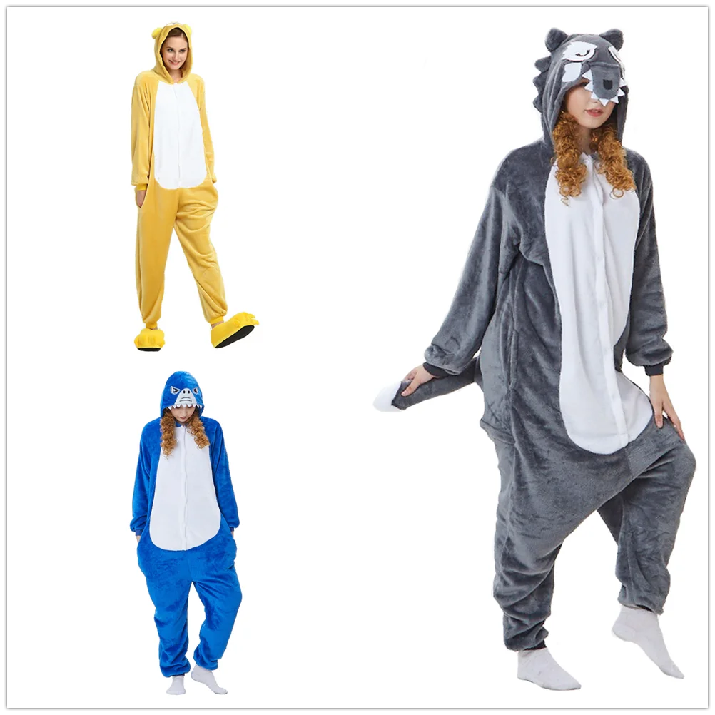 

Winter Cartoon Onesie Sleepwear Halloween Cosplay Costume Unisex Adult Kids Jumpsuit Pajamas One Piece Homewear Flannel Kigurumi