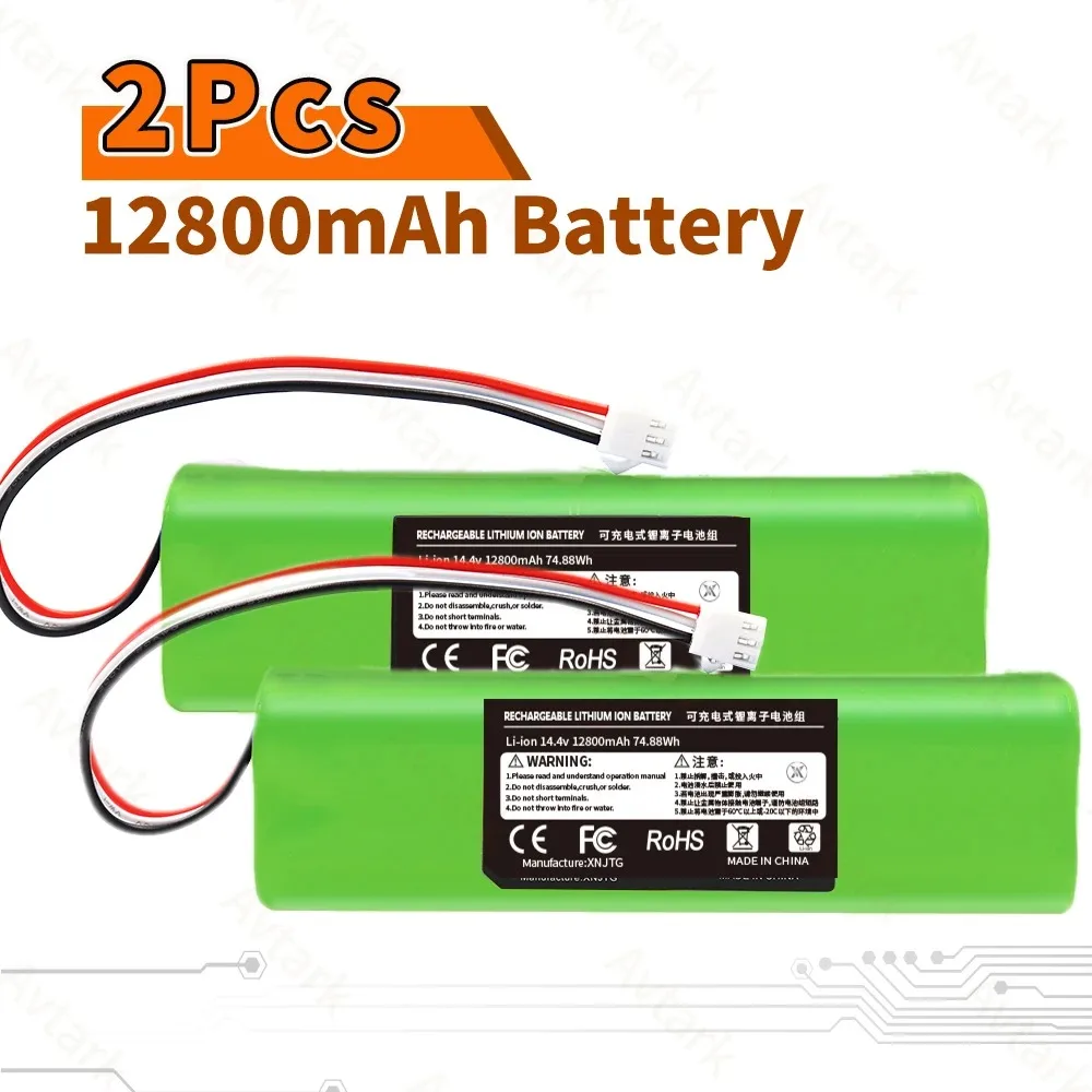 

14.4V 12800mAh Original Rechargeable Batteries, Suitable for Lydsto R1, Rodmi Eve Plus, M7 Pro, M8 Pro, M9, U6, Vacuum Cleaner