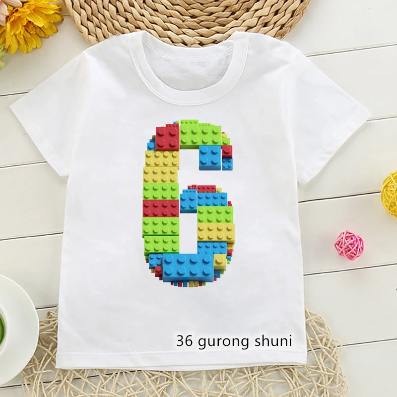 T-Shirt For Boys Building Blocks Birthday Digital Print Tshirt Custom Name Cute Kids Clothes White Tshirt Tops Drop Shipping
T-Shirt For Boys Building Blocks Birthday Digital Print Tshirt Custom Name Cute Kids Clothes White Tshirt Tops Drop Shipping