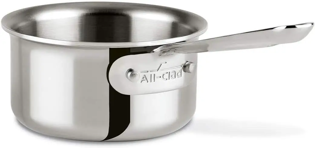 3-Ply Stainless Steel Butter Warmer .5 Quart Induction Oven Broil Safe 600F Pots and Pans, Cookware, Sauce Pan
3-Ply Stainless Steel Butter Warmer .5 Quart Induction Oven Broil Safe 600F Pots and Pans, Cookware, Sauce Pan