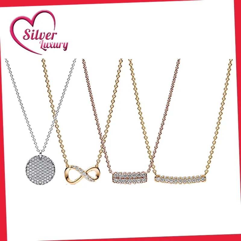 2023New 925 Sterling Silver Sparkling Infinity Timeless Pavé Double-row Bar Round Single-Row Collier Necklace Women Jewelry Gift
2023New 925 Sterling Silver Sparkling Infinity Timeless Pavé Double-row Bar Round Single-Row Collier Necklace Women Jewelry Gift