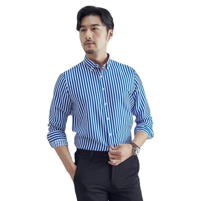 New Trend Casual Cotton Mens Shirts Button Soft Thin Business Long Sleeve Stripe Shirt Lapels Outwear Streetwear 
New Trend Casual Cotton Mens Shirts Button Soft Thin Business Long Sleeve Stripe Shirt Lapels Outwear Streetwear