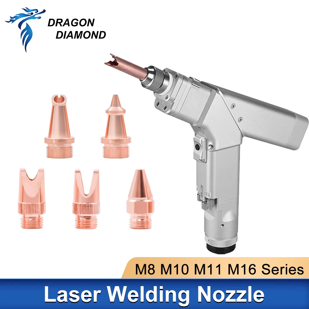 Hand-held Laser Welding Nozzle With Wire Feed M8 M10 M11 M16 Thread Copper For 1064nm For QILIN HANWEI WEIYE WSX Laser Welding
Hand-held Laser Welding Nozzle With Wire Feed M8 M10 M11 M16 Thread Copper For 1064nm For QILIN HANWEI WEIYE WSX Laser Welding