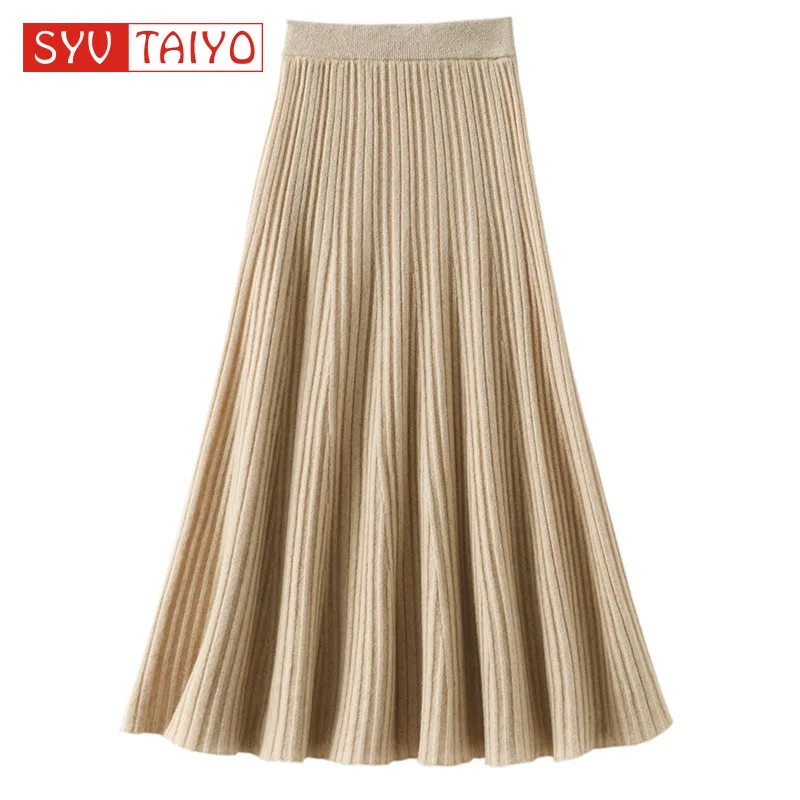 High-end 100% Wool Large Pleated Skirt Girls Fall Winter 2023 New High Waisted Cashmere Knitted Skirts Female Clothes for Women
High-end 100% Wool Large Pleated Skirt Girls Fall Winter 2023 New High Waisted Cashmere Knitted Skirts Female Clothes for Women