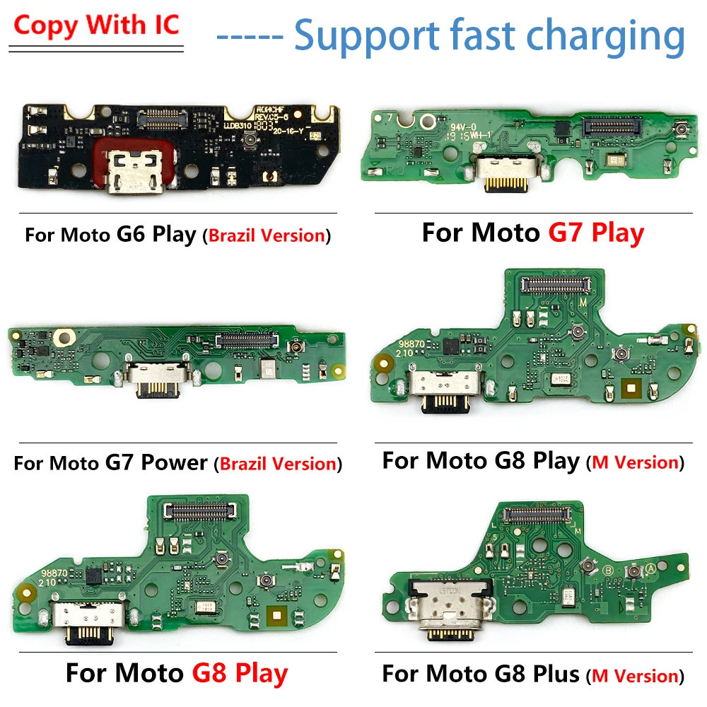 

Новинка для Moto G5 G9 G8 Plus G7 Power G6 Play USB зарядное устройство док-коннектор, зарядный порт микрофон
