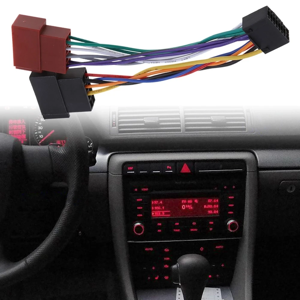 

1pc 16 Pin ISO Standard Harness / ISO Wiring Harness Connector Adaptor Car Stereo Radio For Kenwood 160x40x25 Mm