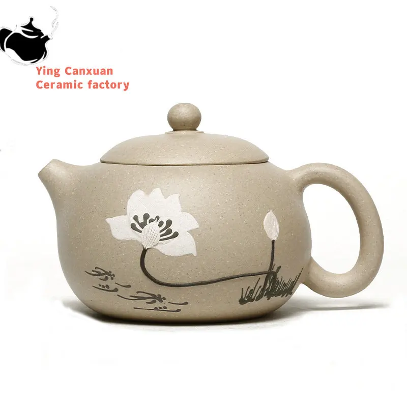 280ml Hand Painted Lotus Xishi Tea Pot Chinese Yixing Purple Clay Teapot Customized Filter Beauty Kettle Tradition Zisha Tea Set
280ml Hand Painted Lotus Xishi Tea Pot Chinese Yixing Purple Clay Teapot Customized Filter Beauty Kettle Tradition Zisha Tea Set