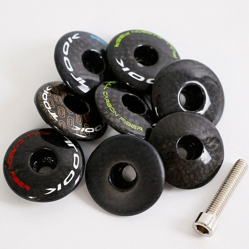 TOOK Carbon Fiber Headset Stem Top Cap 3K T800 MTB Road Mountain Bike Superlight Stem Headset Top Cap Cover Bolt for 1-1/8" fork
TOOK Carbon Fiber Headset Stem Top Cap 3K T800 MTB Road Mountain Bike Superlight Stem Headset Top Cap Cover Bolt for 1-1/8" fork