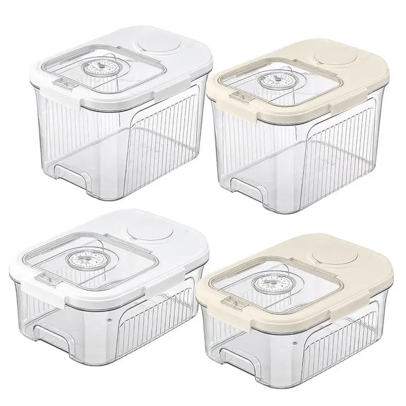 Transparent Rice Storage Box With Measuring Cup Magnetic Opening Moisture-Proof Flour Rice Grain Storage Sealed Jar For Kitchen
Transparent Rice Storage Box With Measuring Cup Magnetic Opening Moisture-Proof Flour Rice Grain Storage Sealed Jar For Kitchen
