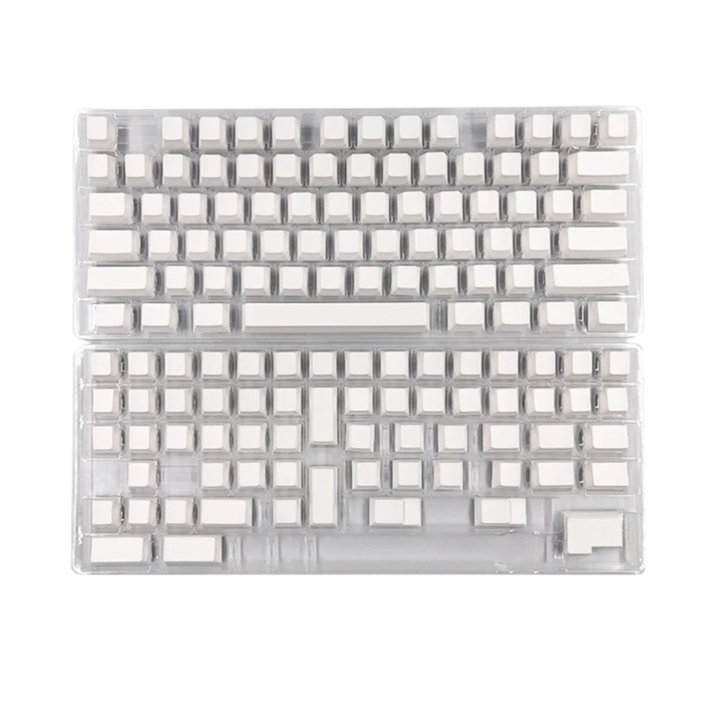 

Minimalistic White Blank Keycaps CherryProfile for Mechanical Keyboard 108 104