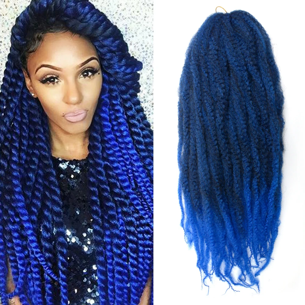 

24inch Soft Afro Kinky Crochet Braiding Hair Extensions Synthetic Crochet Marley Hair For Black Women Ombre Color Marley Braids