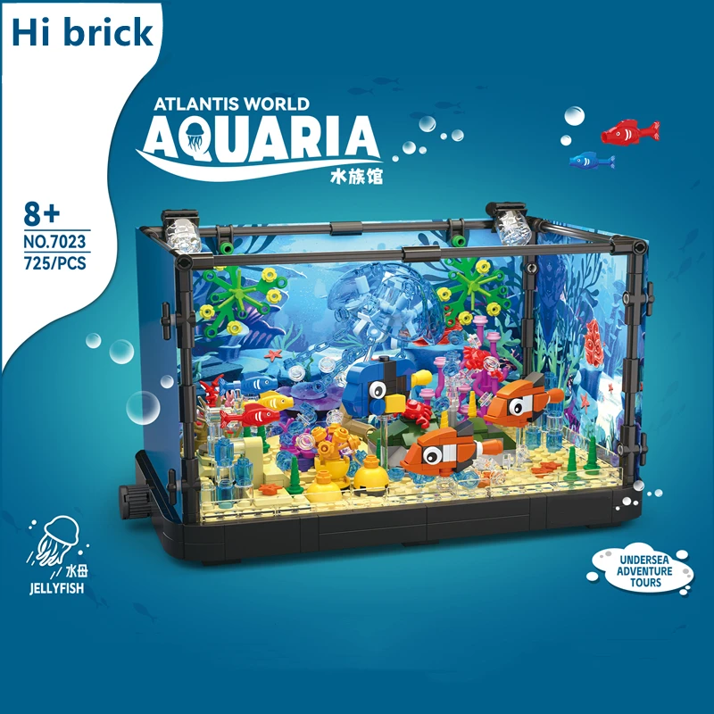 Wonderful Aquarium Turtle and jellyfish aquarium 725/753pcs children's intelligence assembly block toy ornaments Gifts
Wonderful Aquarium Turtle and jellyfish aquarium 725/753pcs children's intelligence assembly block toy ornaments Gifts