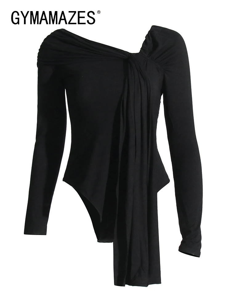 TWOTWINSTYLE Solid Slimming Bodysuit For Women Diagonal Collar Long Sleeve High Waist Patchwork Folds Bodysuits Female Fashion
TWOTWINSTYLE Solid Slimming Bodysuit For Women Diagonal Collar Long Sleeve High Waist Patchwork Folds Bodysuits Female Fashion