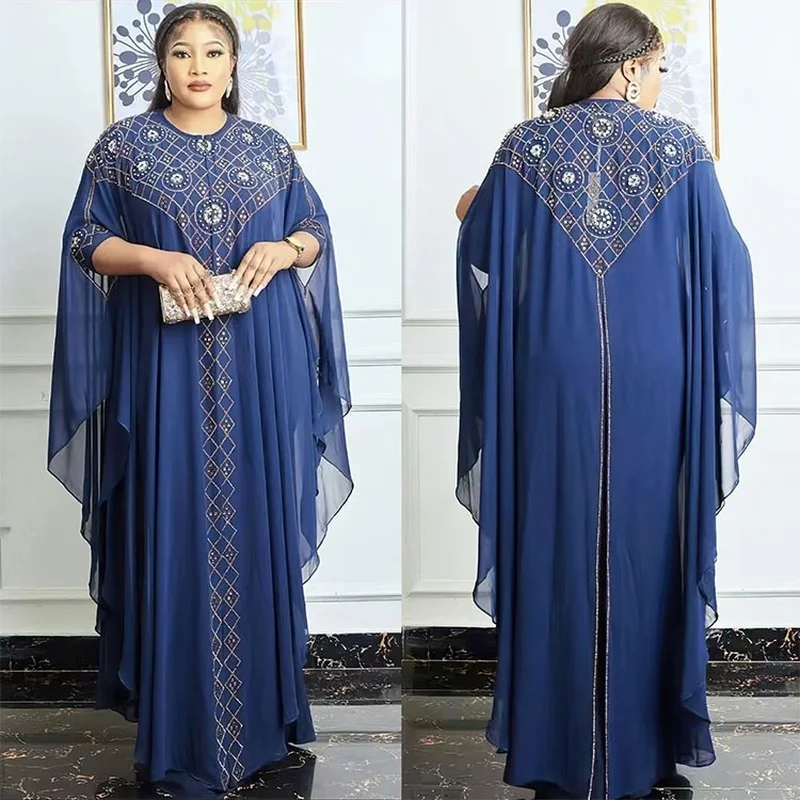 Summer Fashion Style African Women Long Sleeve Polyester Round Neck Solid Color Long Dress African Dresses for Women with Inner
Summer Fashion Style African Women Long Sleeve Polyester Round Neck Solid Color Long Dress African Dresses for Women with Inner