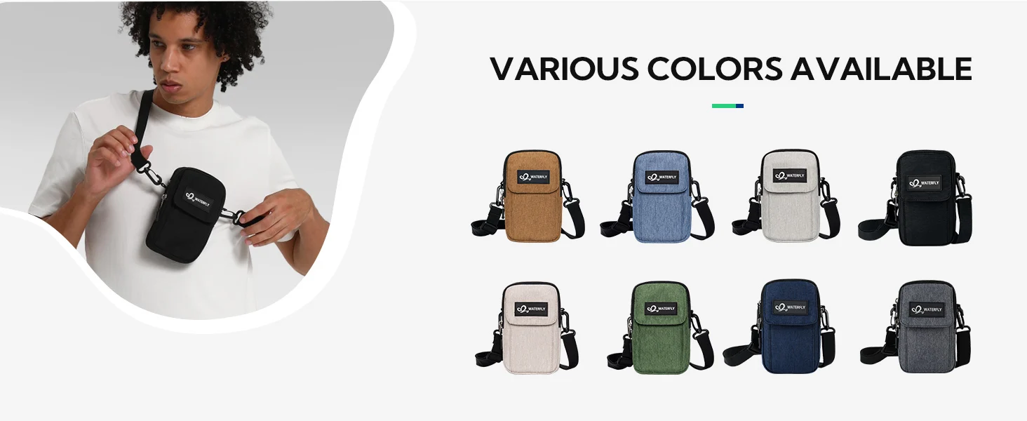WATERFLY Mini Shoulder Crossbody Bag Small Belt Bag Pouch For Men Women Waist Fanny Pack With Adjustable Strap Carabiner Handbag WATERFLY Mini Shoulder Crossbody Bag Small Belt Bag Pouch For Men Women Waist Fanny Pack With Adjustable Strap Carabiner Handbag