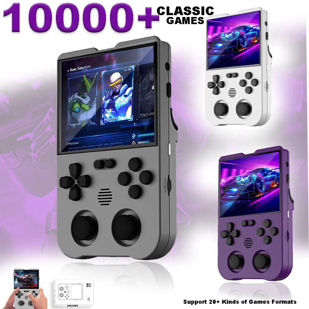 

XU10 Retro Handheld Game Consoles 3.5 inch IPS Screen with 10000 Games Players Linux System Portable Video Games Console