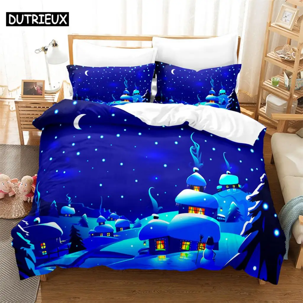 3PCS Small House In The Snow Bedding Sets Home Bedclothes Super King Cover Pillowcase Comforter Textiles Bedding Set
3PCS Small House In The Snow Bedding Sets Home Bedclothes Super King Cover Pillowcase Comforter Textiles Bedding Set