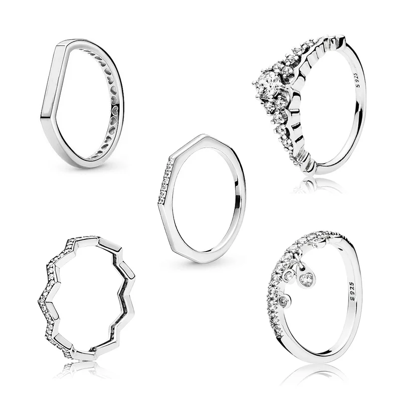 LR PAN 925 Sterling Silver Princess Crown Wishbone Men Ring For Women Sparkling Strip Stacking Romantic Fine Jewelry Gift
LR PAN 925 Sterling Silver Princess Crown Wishbone Men Ring For Women Sparkling Strip Stacking Romantic Fine Jewelry Gift