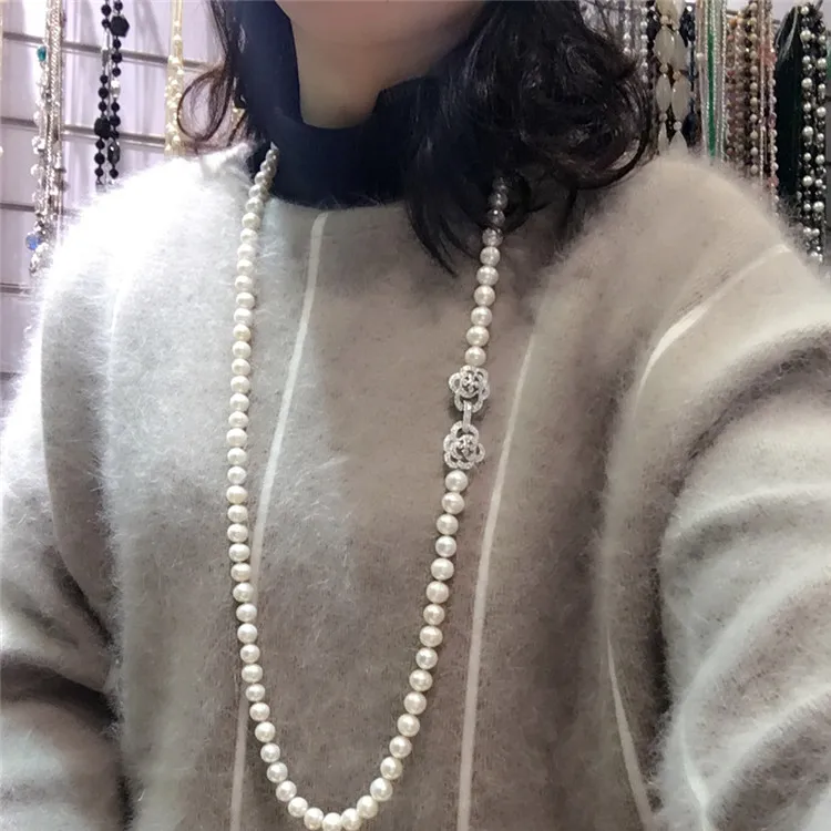 Hot sell 8-9mm 80cm white natural freshwater pearl necklace long sweater chain fashion jewelry
Hot sell 8-9mm 80cm white natural freshwater pearl necklace long sweater chain fashion jewelry