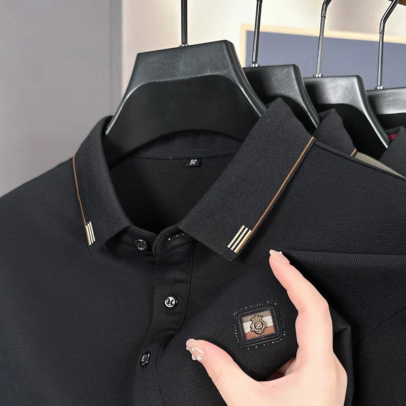 High Grade Quality Men's Polo Shirt Autumn Lapel Embroidery Casual Long Sleeve British Fashion Trend Anti Pilling Men Clothing
High Grade Quality Men's Polo Shirt Autumn Lapel Embroidery Casual Long Sleeve British Fashion Trend Anti Pilling Men Clothing