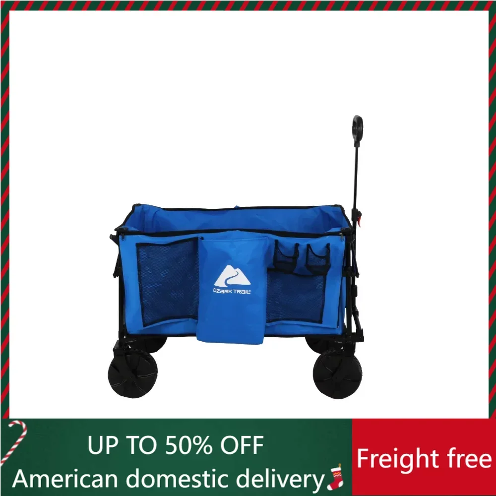 

Camping Wagon Trolley Carts Hiking，All-Terrain Big Bucket Cart Wagon,freight free