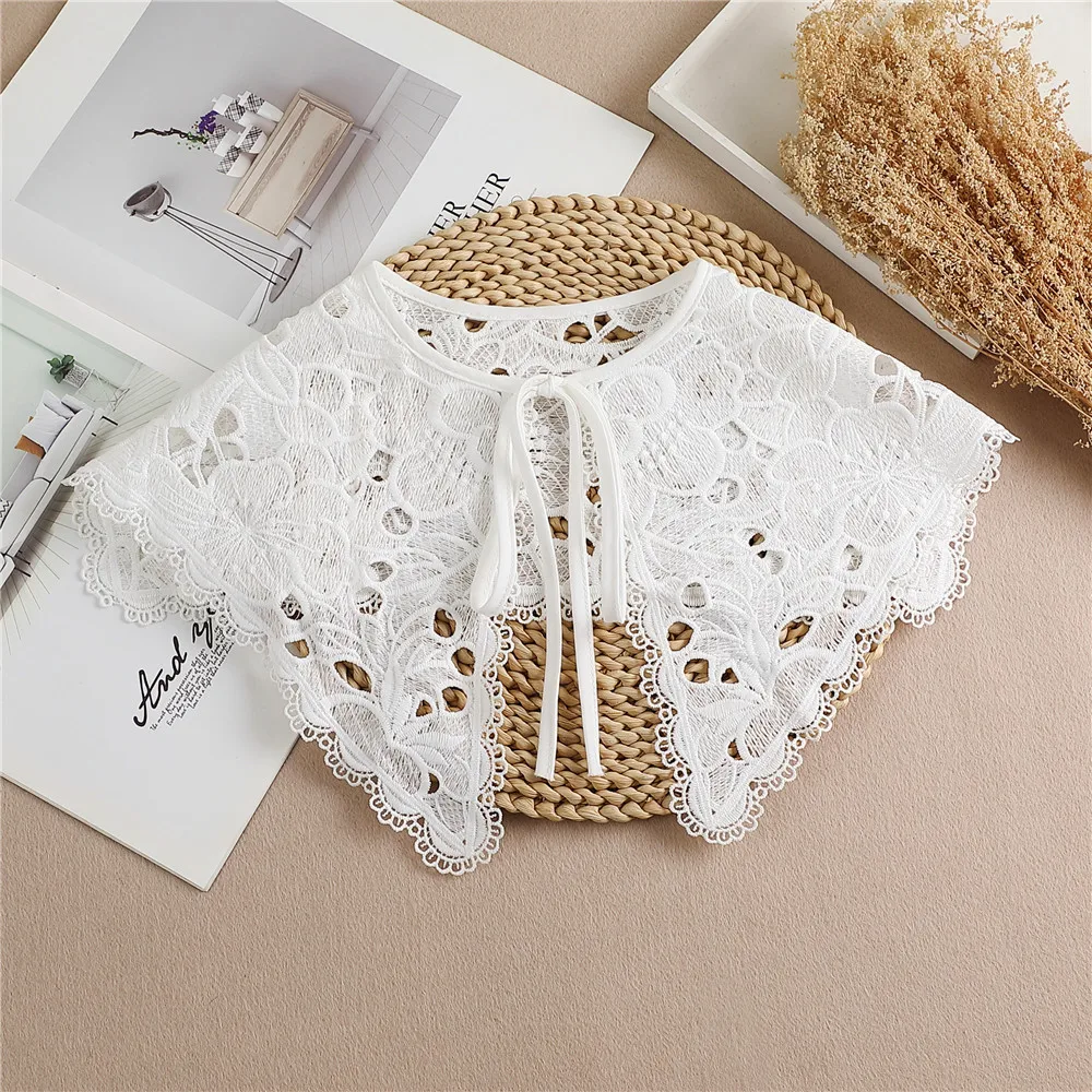 Summer Dress Fake Collars for Women Hollow Embroidered Cotton Polyester False Collar Women Bowknots Detachable Collars
Summer Dress Fake Collars for Women Hollow Embroidered Cotton Polyester False Collar Women Bowknots Detachable Collars