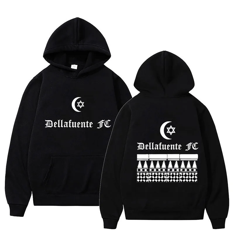 

Dellafuente Hoodie 2022 Men's Print Hip Hop Grunge Korea 90s Ulzzang Rapper Unisex Fashion Unisex Autumn And Winter Streetwear