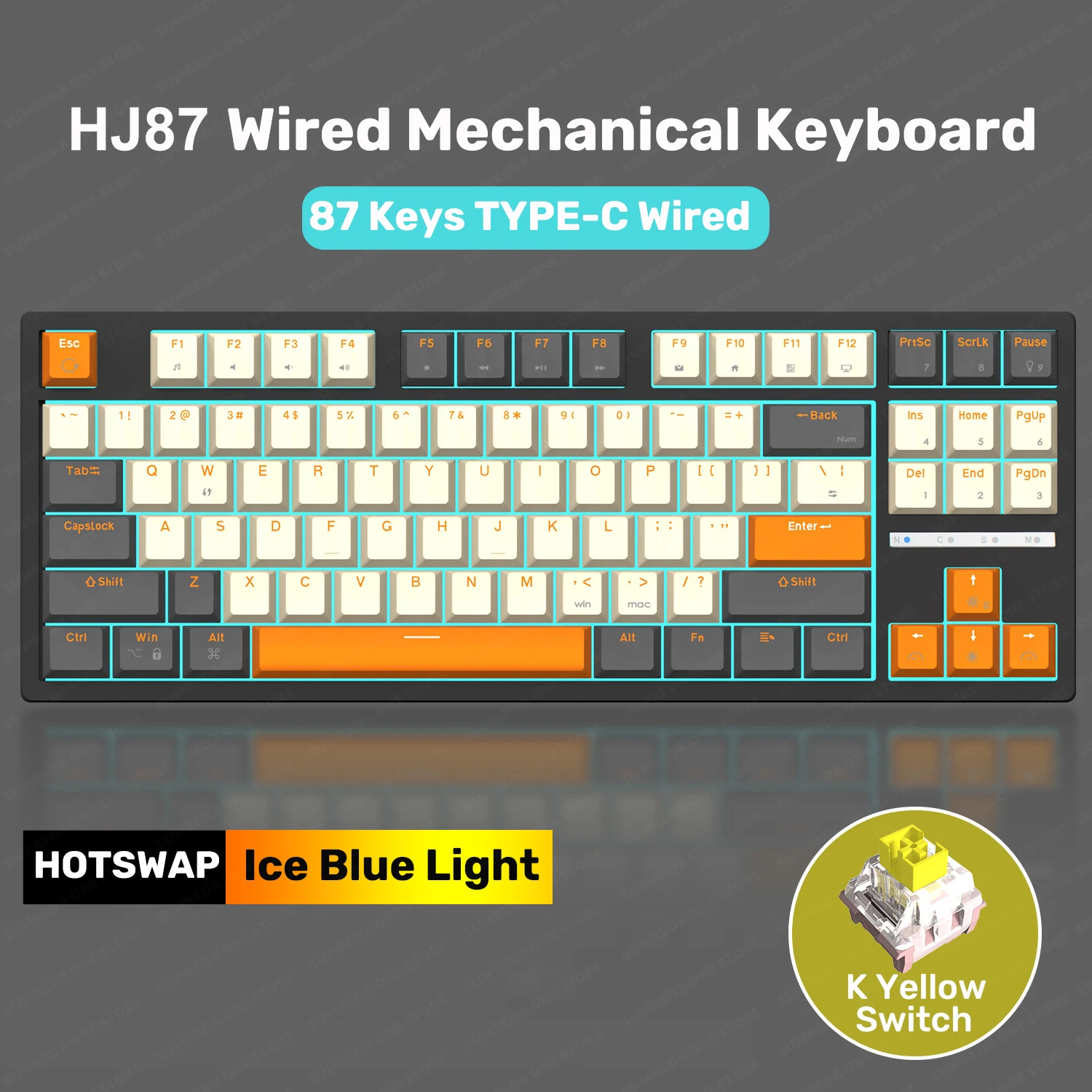 HJ87 87 Keys Type-C Wired Gamers Mechanical Keyboard Hot Swap Backlit Cool Light Keyboard Detachable Cable For Computer Laptop
HJ87 87 Keys Type-C Wired Gamers Mechanical Keyboard Hot Swap Backlit Cool Light Keyboard Detachable Cable For Computer Laptop