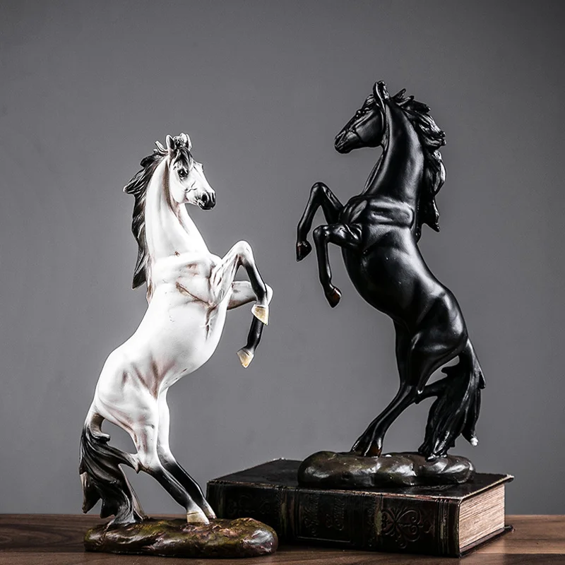 

Nordic Horse Sculpture Animal Resin Horses Statue Figurine Home Decoration Ornament Interior Art Crafts