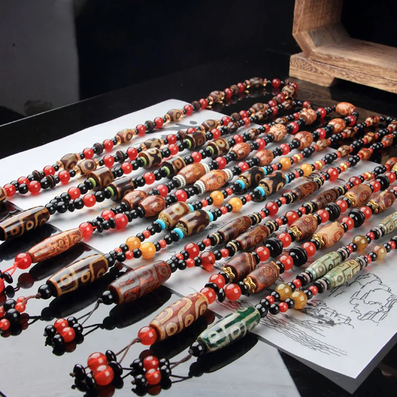 Natural Stone Beaded Necklace Dzi Bead Long Pendants Tibetan Ethnic Style Agate Necklace For Men Women Handmade Jewelry Gifts
Natural Stone Beaded Necklace Dzi Bead Long Pendants Tibetan Ethnic Style Agate Necklace For Men Women Handmade Jewelry Gifts