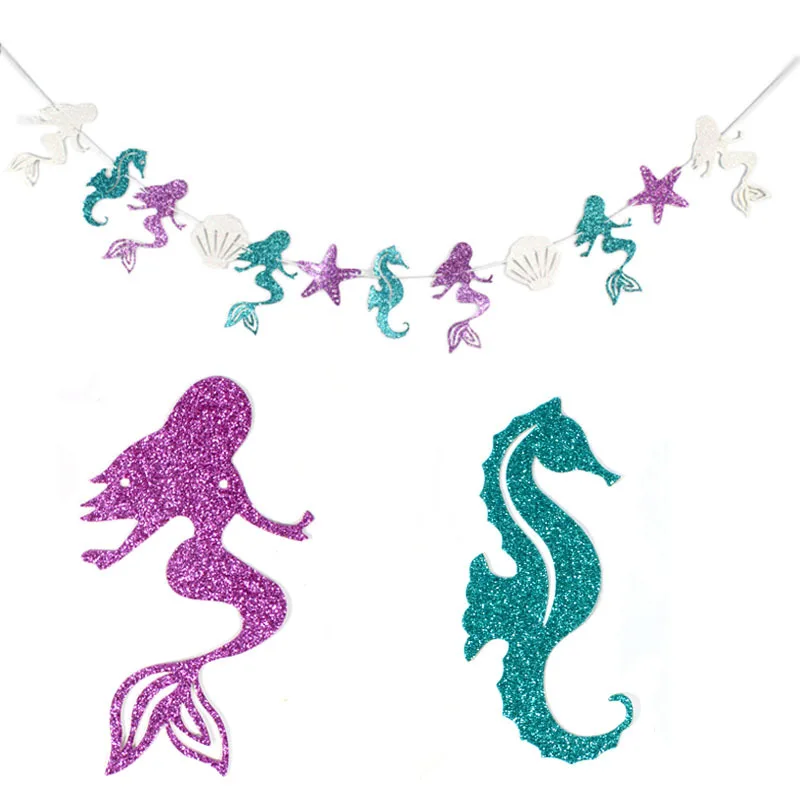 Blue Purple Mermaid Tail Paper Banner Girl Happy Birthday Party Decorations Under The Sea Themed Party Shell Seahorse Garlands
Blue Purple Mermaid Tail Paper Banner Girl Happy Birthday Party Decorations Under The Sea Themed Party Shell Seahorse Garlands