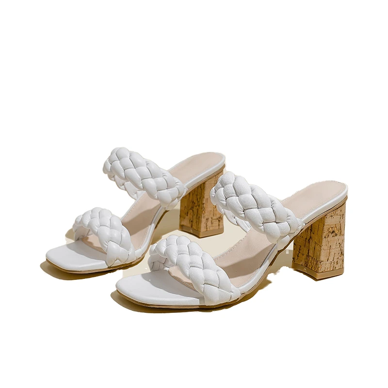 Womens Braided Heeled Sandals Backless Square Open Toe Block Strappy Slip On Slide Shoes
Womens Braided Heeled Sandals Backless Square Open Toe Block Strappy Slip On Slide Shoes