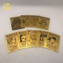 9Pcs One Piece Anime Series Gold Foil Card Straw Hat Group Members Wanted Metal Collectible Card Carte One Piece Decoration Gift
9Pcs One Piece Anime Series Gold Foil Card Straw Hat Group Members Wanted Metal Collectible Card Carte One Piece Decoration Gift