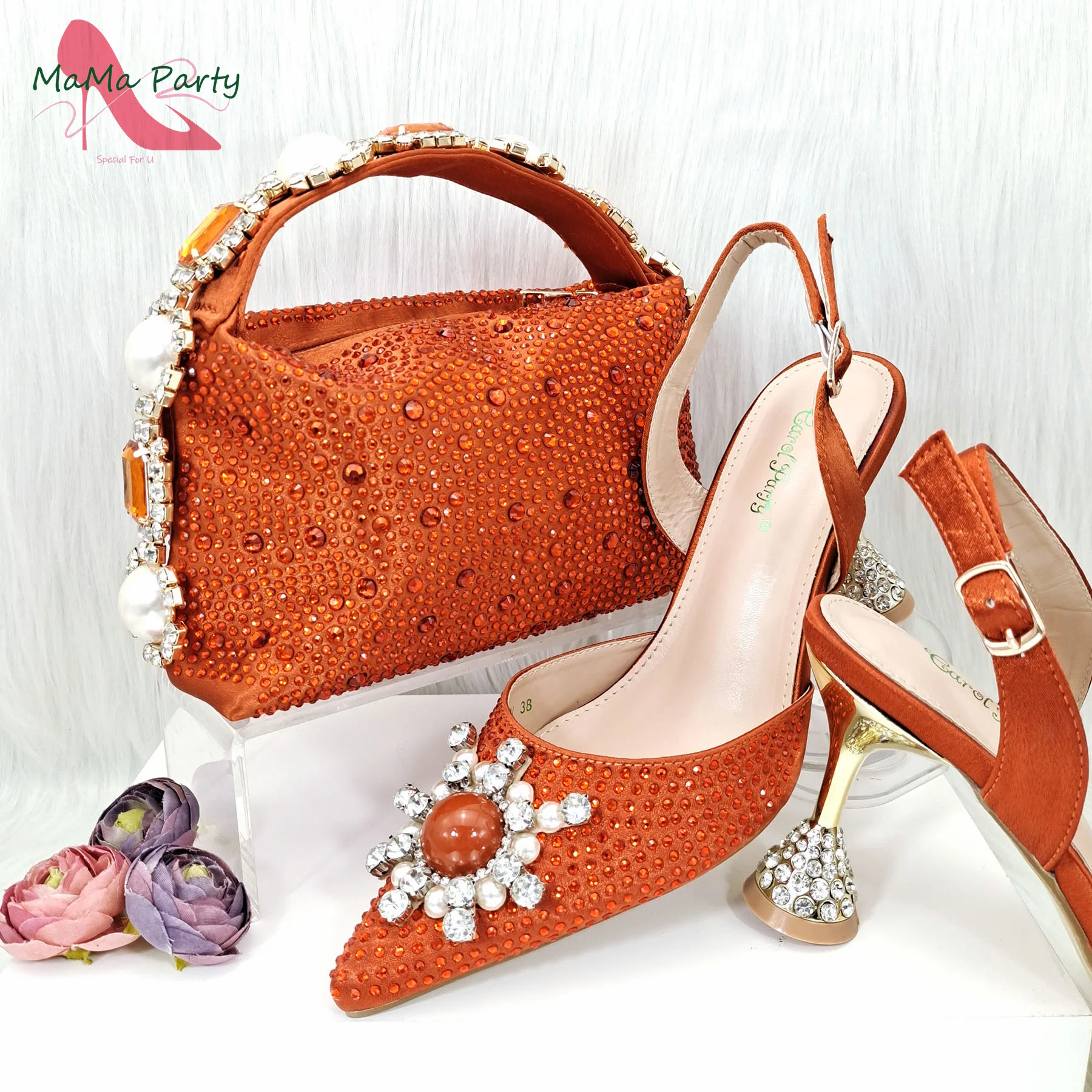 2024 Sweet Style Elegant Women Shoes and Bag to Match in Orange Color High Quality Super High Heels Sexy For Wedding
2024 Sweet Style Elegant Women Shoes and Bag to Match in Orange Color High Quality Super High Heels Sexy For Wedding