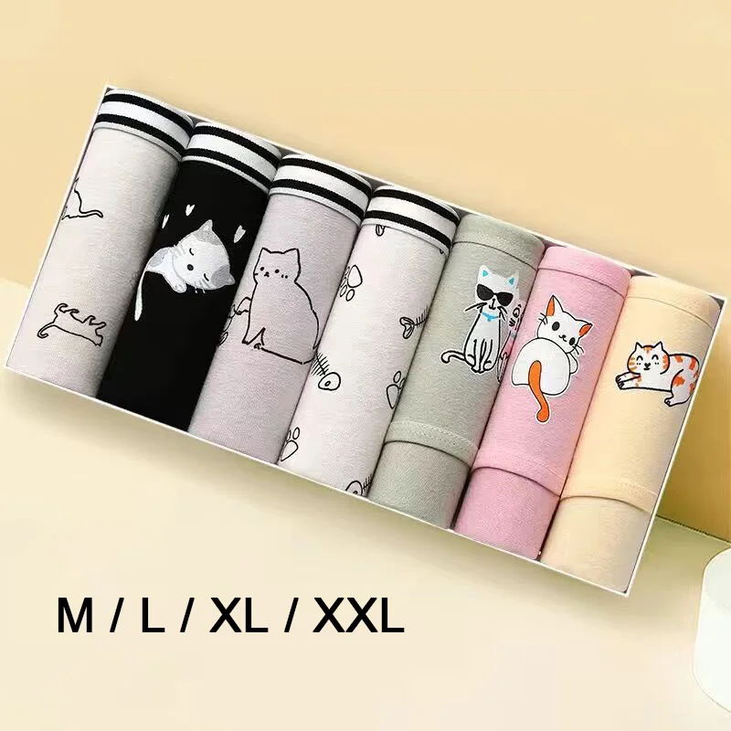 Women Panties 7PCS/Set Cartoon Print Women's Panties Cotton Comfortable Underwear Breathable Briefs Cozy Sexy Lingerie Panty XXL
Women Panties 7PCS/Set Cartoon Print Women's Panties Cotton Comfortable Underwear Breathable Briefs Cozy Sexy Lingerie Panty XXL