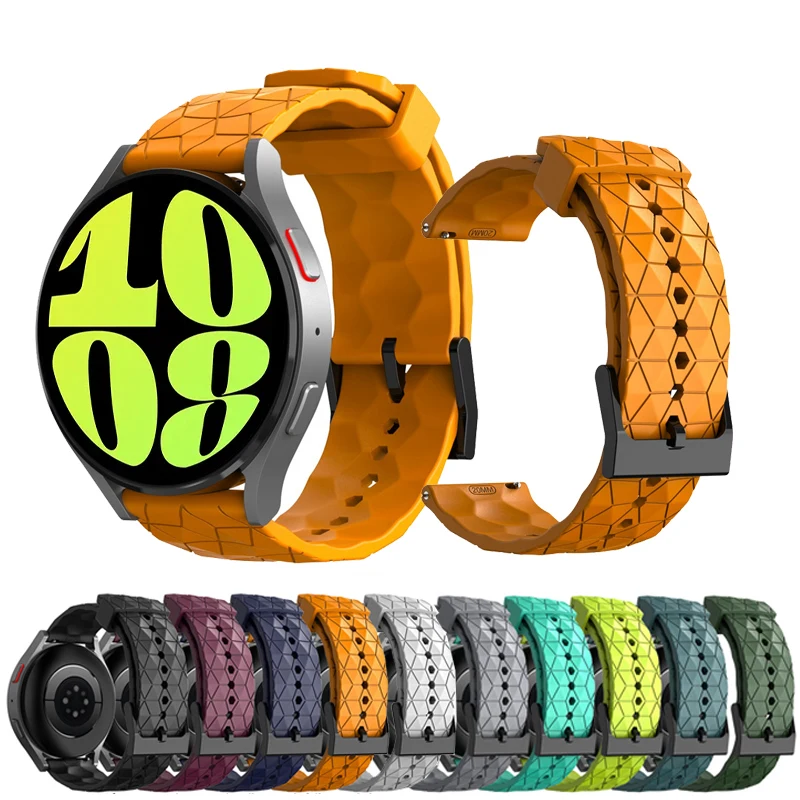 Silicone Strap for Samsung Galaxy Watch 6 44mm 40mm 20/22mm Football Pattern Sport Band Bracelet Galaxy Watch 6 classic 43 47mm
Silicone Strap for Samsung Galaxy Watch 6 44mm 40mm 20/22mm Football Pattern Sport Band Bracelet Galaxy Watch 6 classic 43 47mm