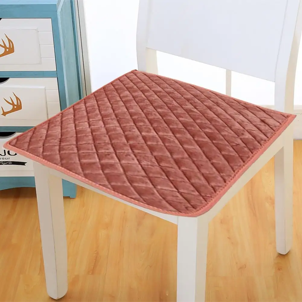 

Polyester Fiber Cushion Soft Plush Non-slip Chair Cushion for Office Home Comfort Thin Square Seat Pad with Ties Cozy for Chairs