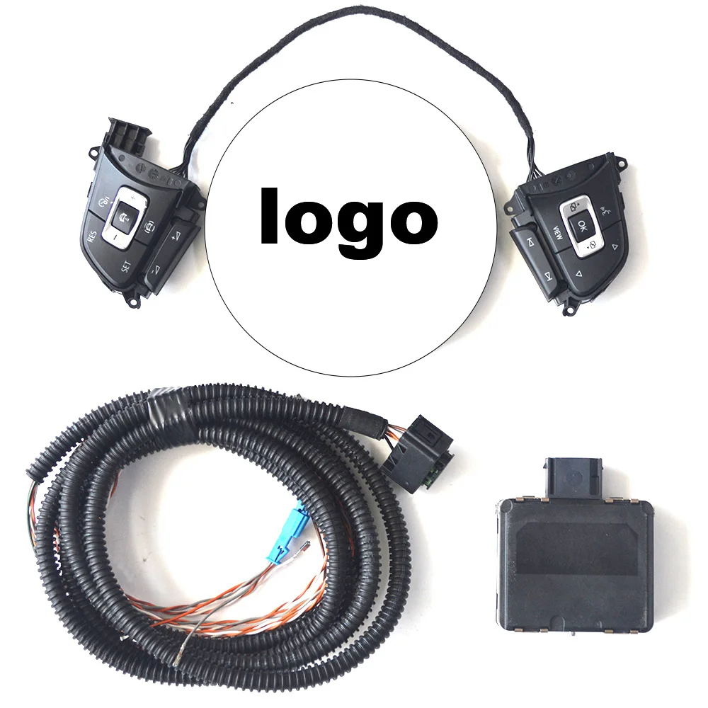 

For VW Jetta MK7 Steering Wheel Multi-Functional ACC Button Cruise Kit Includes Frame Cable