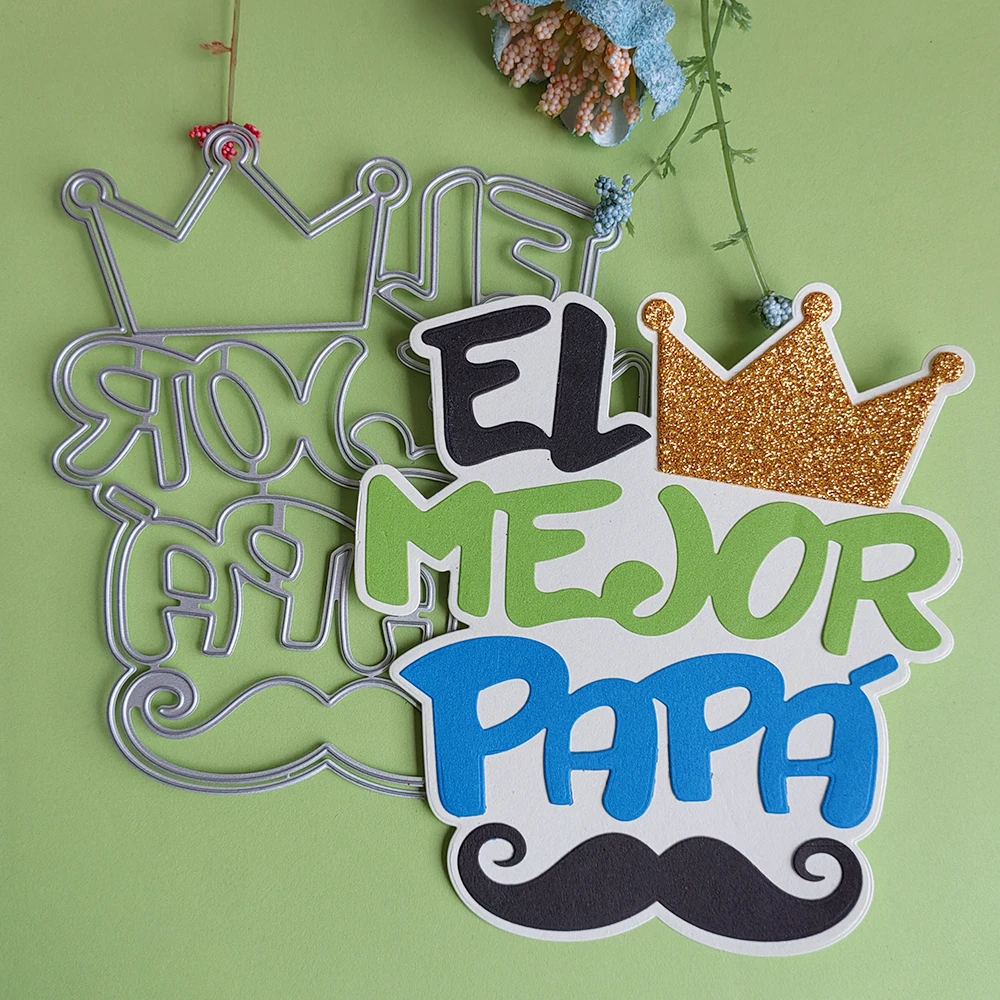 EXQUISITE SPANISH EL MEJOR PAPA cutting dies for English letters, scrapbooks, reliefs craft stamps, photo album puzzl
EXQUISITE SPANISH EL MEJOR PAPA cutting dies for English letters, scrapbooks, reliefs craft stamps, photo album puzzl