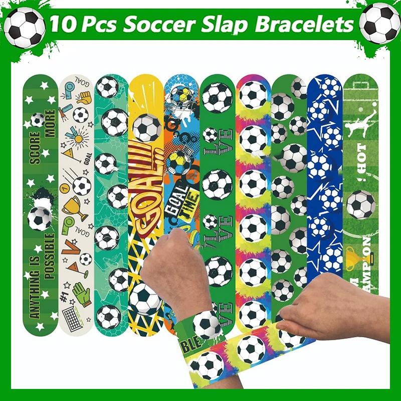 10pcs World Football Theme Slap Bracelets Kids Children Party Clap Circles Soccer Slap Bracelet Boys Wristband Funny Toys Gifts
10pcs World Football Theme Slap Bracelets Kids Children Party Clap Circles Soccer Slap Bracelet Boys Wristband Funny Toys Gifts