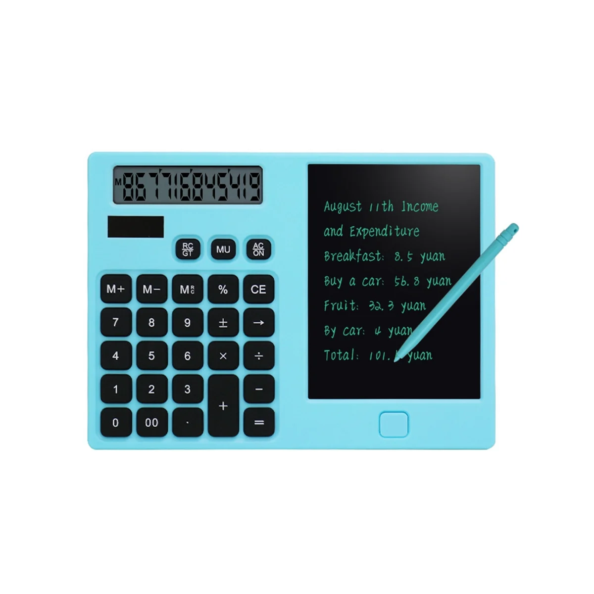 Calculators,12-Digit Display Pocket Desktop Calculator with Erasable Wiriting Pad for Student School Blue
Calculators,12-Digit Display Pocket Desktop Calculator with Erasable Wiriting Pad for Student School Blue