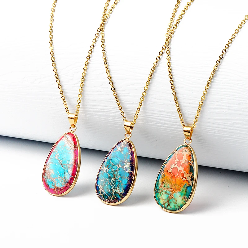 Nature Emperor Stone Pendant Necklaces Women Reiki Imperial Jaspers Turquoises Energy Necklaces Healthcare Weight Loss Jewelry
Nature Emperor Stone Pendant Necklaces Women Reiki Imperial Jaspers Turquoises Energy Necklaces Healthcare Weight Loss Jewelry