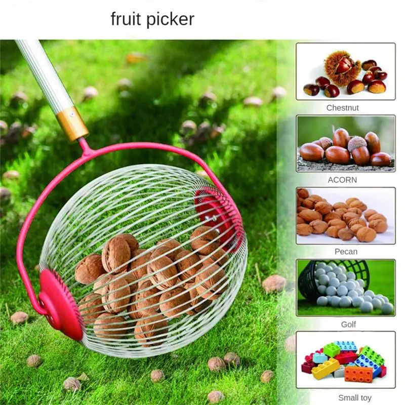 

Stainless Steel Chestnut Pickup Adjustable Ball Collector Fruit Collector New Nut Collector Fruit Picker Tools Walnut Pickup