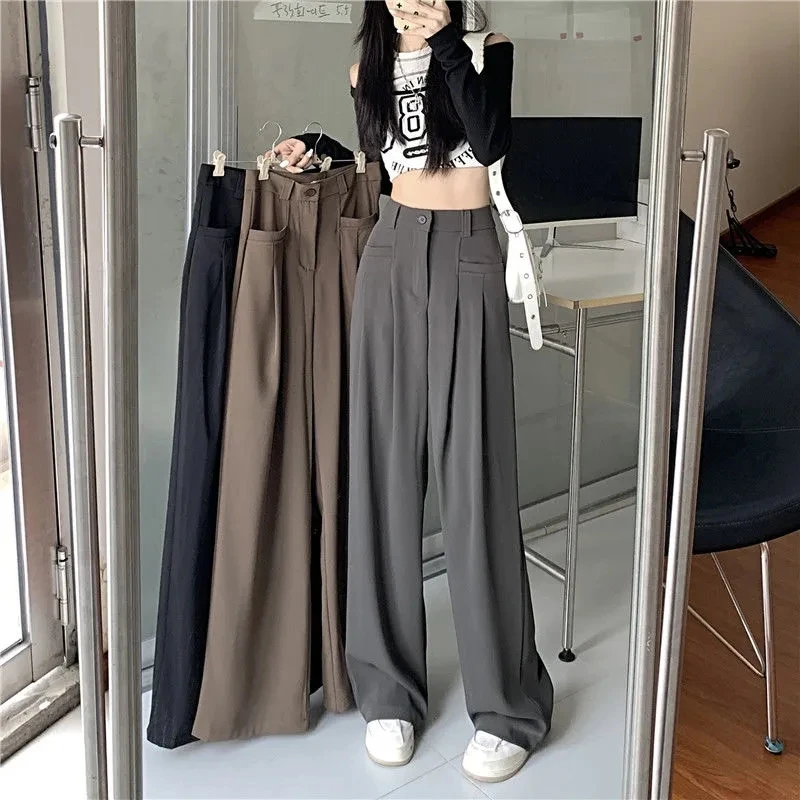 Summer Wide Leg Casual Suit Pants 2023 New Fashion Solid Color Pants Women High Waist Wide Leg Long Pants
Summer Wide Leg Casual Suit Pants 2023 New Fashion Solid Color Pants Women High Waist Wide Leg Long Pants
