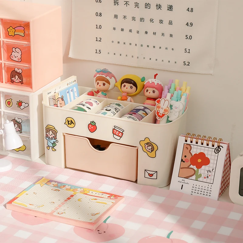 Ins Kawaii Desktop Lade Soort Opbergdoos Cosmetische Borstel Plastic Make-Up Sieraden Opbergdoos Organizer Lade Briefpapier Rack
Ins Kawaii Desktop Lade Soort Opbergdoos Cosmetische Borstel Plastic Make-Up Sieraden Opbergdoos Organizer Lade Briefpapier Rack