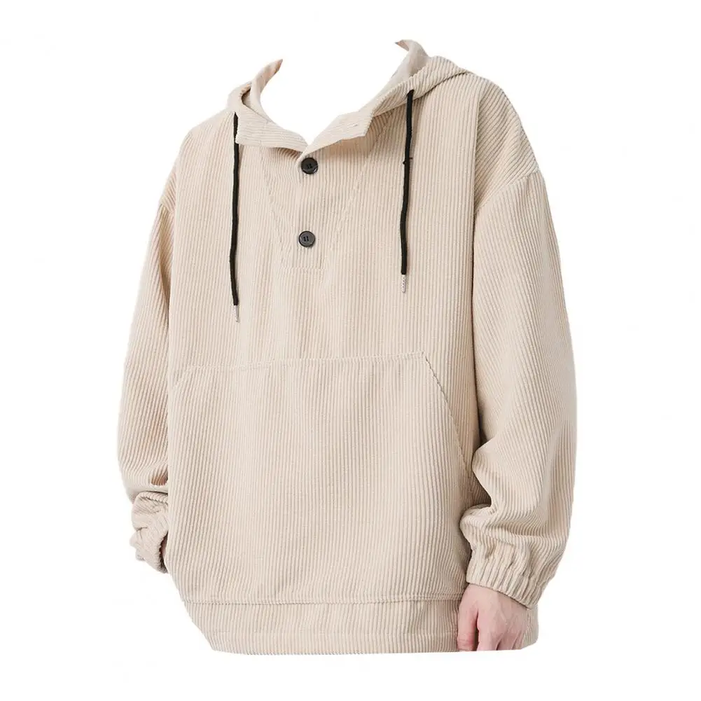 Casual Hooded Top Men's Solid Color Hoodie with Drawstring Patch Pocket Loose Button Decor Pullover for Fall Spring for Men
Casual Hooded Top Men's Solid Color Hoodie with Drawstring Patch Pocket Loose Button Decor Pullover for Fall Spring for Men