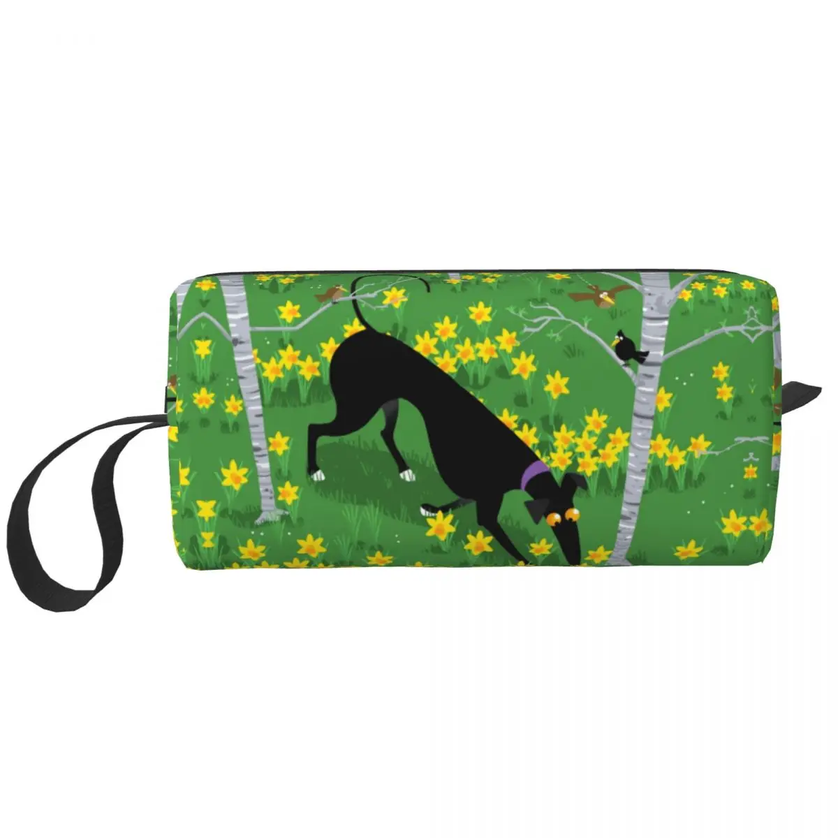 Daffodil Hound Makeup Bag Pouch Zipper Greyhound Whippet Lurcher Dog Cosmetic Bag Travel Toiletry Makeup Pouch Storage Bag
Daffodil Hound Makeup Bag Pouch Zipper Greyhound Whippet Lurcher Dog Cosmetic Bag Travel Toiletry Makeup Pouch Storage Bag