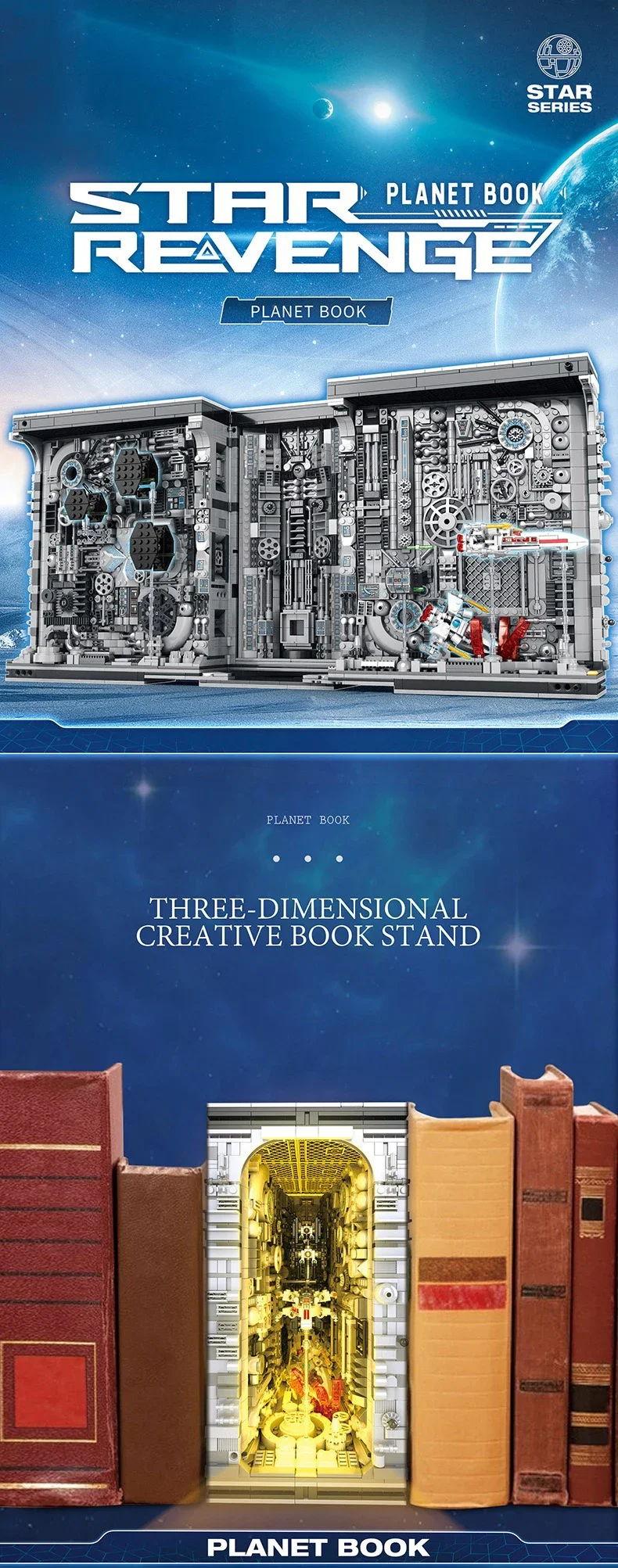 3058PCS Planet Space Station Bookend House Building Blocks Star Aerospace View Bookstore Model Bricks Toy For Children Gift 3058PCS Planet Space Station Bookend House Building Blocks Star Aerospace View Bookstore Model Bricks Toy For Children Gift