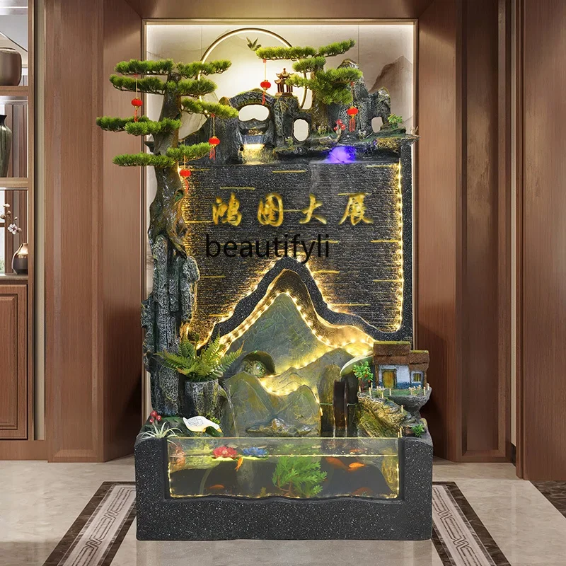 Chinese Style Water Curtain Wall Fish Tank Flowing Water Ornaments Hotel Office Entrance Courtyard Decoration
Chinese Style Water Curtain Wall Fish Tank Flowing Water Ornaments Hotel Office Entrance Courtyard Decoration