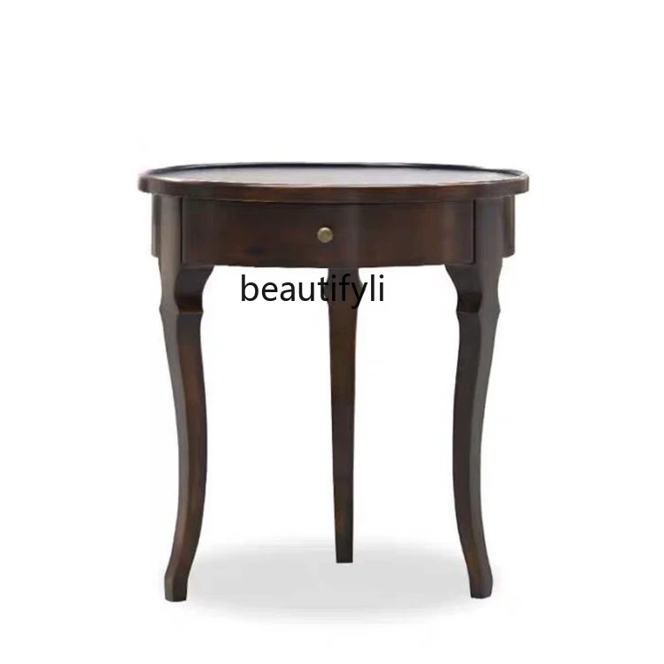 American Solid Wood round Small Coffee Table Corner Table Light Luxury Living Room Sofa Wooden Craft Side Table
American Solid Wood round Small Coffee Table Corner Table Light Luxury Living Room Sofa Wooden Craft Side Table